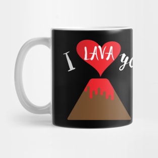 Cute & Funny I Lava You Volcano Valentine's Day Mug